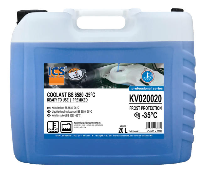 Koelvloeistof -38°C BS 6580 premixed Koelvloeistof -38°C BS 6580 premixed